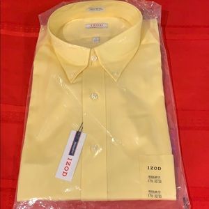 IZOD Shirt Regular Fit 17 1/2 - 32-33 Yellow